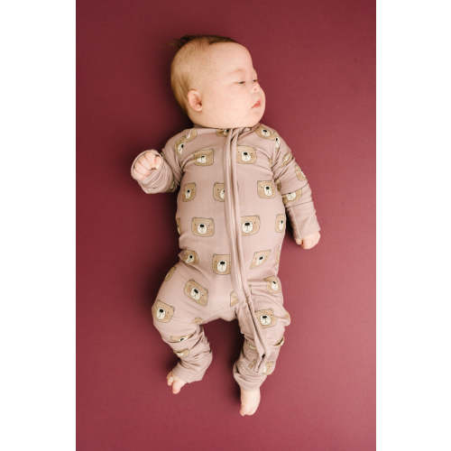 Mauve Bears Bamboo Sleeper