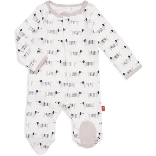Magnetic Me Footie Pajamas - 100% Organic Cotton Baby Pajamas - Quick Magnetic Fastener Sleeper for Baby Boy and Girl