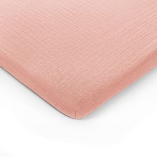 Muslin Fitted Bassinet Crib Sheet, Extra Soft 100% Muslin Cotton Bassinet Sheets By Comfy Cubs - Lace Pink