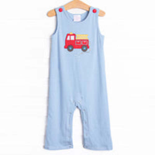 Construction Crew Smocked Bubble, Blue – Stitchy Fish