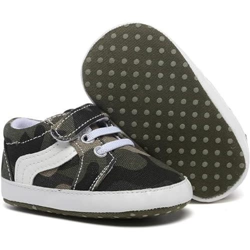 Baby Boys Girls Canvas Sneakers Toddler Non-Slip Soft Sole Newborn Infant Lightweight First Walker Crib Shoes for 0-18 Months