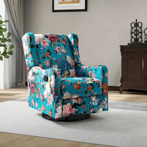 Lark Manor™ Antonanzas Floral Manual Swivel Glider Recliner & Reviews | Wayfair
