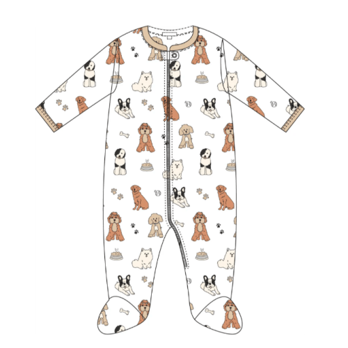 Doggie Day Care Zipper Footie
