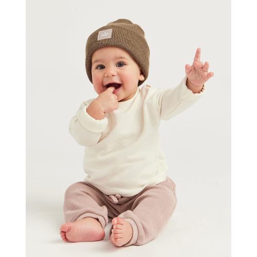 Baby Beacon Beanie in Brown Marled