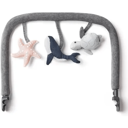 Ergobaby Evolve 3-in-1 Bouncer Toy Bar Accessory, Ocean Wonders - Charcoal Grey