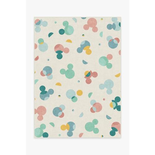 Mickey Polka Dots Multicolor Rug | Ruggable