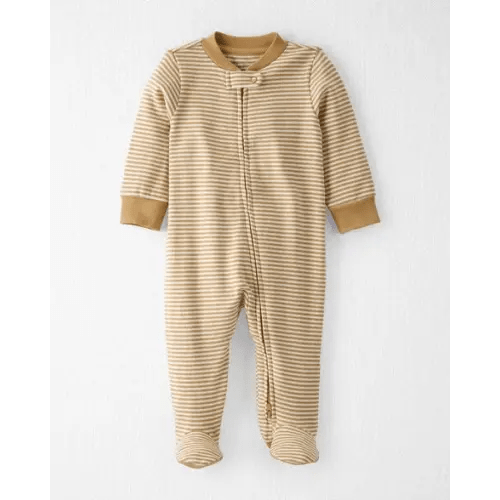 Baby Organic Cotton Rib Sleep & Play Pajamas in Stripes - Little Planet | Carter's
