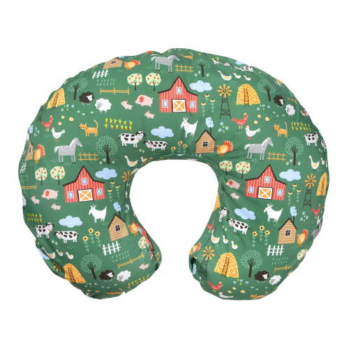 Boppy Nursing Pillow, Green Farm, Hypoallergenic Fill, Removable Cover, Machine Washable