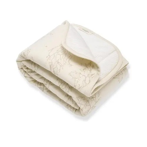 Burt's Bees Baby Reversible Blanket, Nursery, Stroller & Tummy-Time Organic Jersey Cotton Quilted Infant & Toddler Bedding