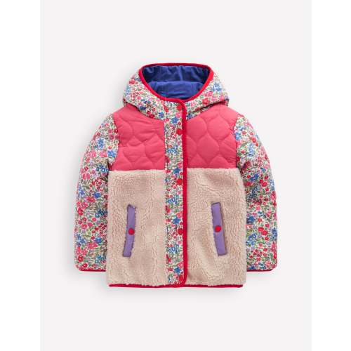 Janie Borg Mix Jacket-Rose Pink Flowerbed