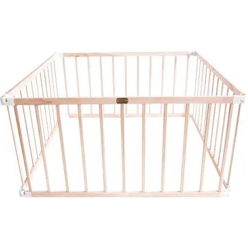 Tikk Tokk Little Boss Square Timber Playpen Natural | Baby Bunting AU