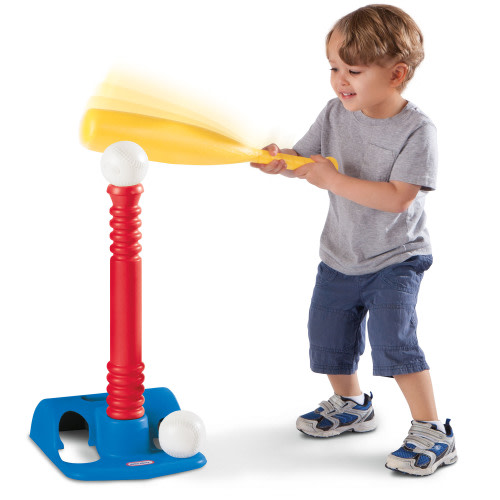 Little Tikes TotSports T-Ball Baseball Trainer Starter Set for Toddlers and Kids, Red
