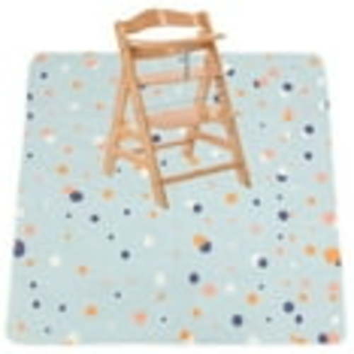 Dznils Baby Splat Mat for Under High Chair, Waterproof Non-Slip Floor Mat, 53" x 53", Colorful Dot