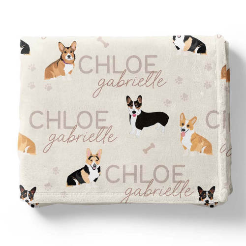 Personalized Kids Blanket | Corgi