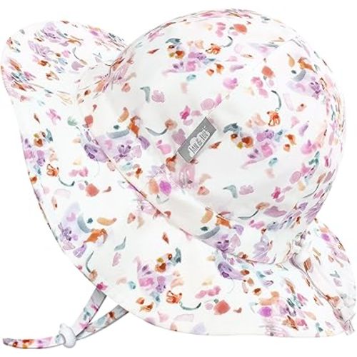JAN & JUL 50+ UPF Cotton Sun Hat with Wide Brim for Toddler Girls