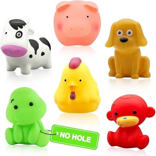 Mold Free Baby Bath Toys - No Hole Bath Toys for Kids Ages 1-3 | Floating Toys | Bathtub Tub Pool Water Table Toys | Toddler Infant Valentines Day Gifts | Baby Toys 12-18 Months