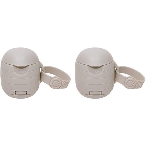 Ubbi On-The-Go Dual Pacifier Holder, Keep's Baby's Binkies Clean and Accessible, Portable for Travel, Diaper Bag Accessory Must Have for Newborns, Taupe, 2-Pack