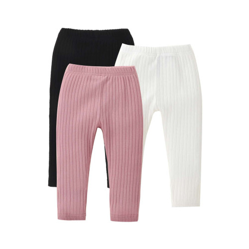 Symoid Leggings Pants for Baby Girls Clearance Solid Cotton Christmas Gifts Warm Kids Pink Fall and Winter Clothes Size 0-3 Months
