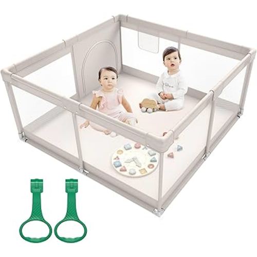 Baby Playpen, Playpen for Babies and Toddlers, Extra Large Playpen, Play pens for Babies and Toddlers (47 * 47inch playpen without mat