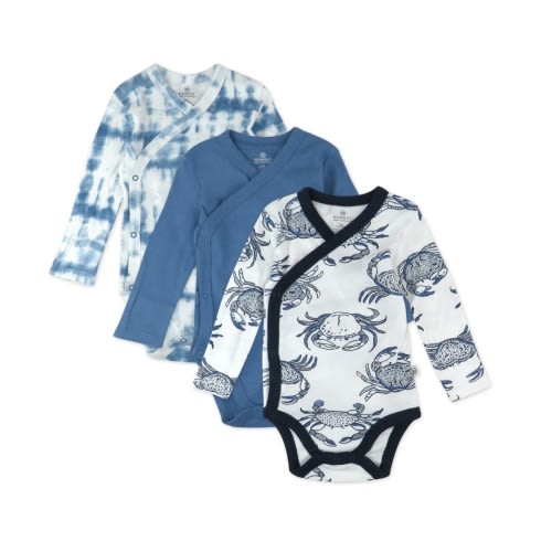 3-Pack Organic Cotton Long Sleeve Side-Snap Bodysuits | Honest Baby Clothing