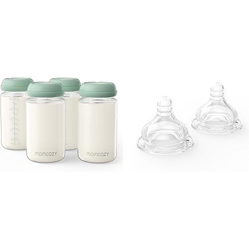 Momcozy Natural Baby Bottle & Momcozy Soft Baby Nipple