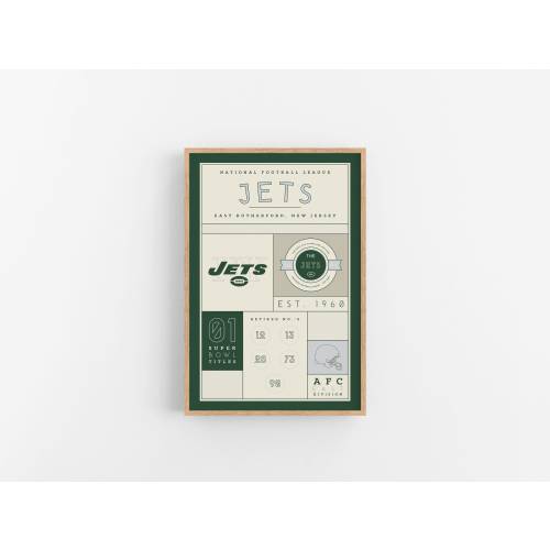 New York Jets Stats Print | Wall Art | Vintage Poster | Jets Football