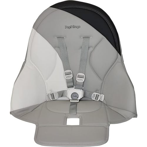 Peg Perego Siesta/Prima Pappa Zero 3 high Chair Replacement Upholstery with seat Belt, Palette Grey (Grey)