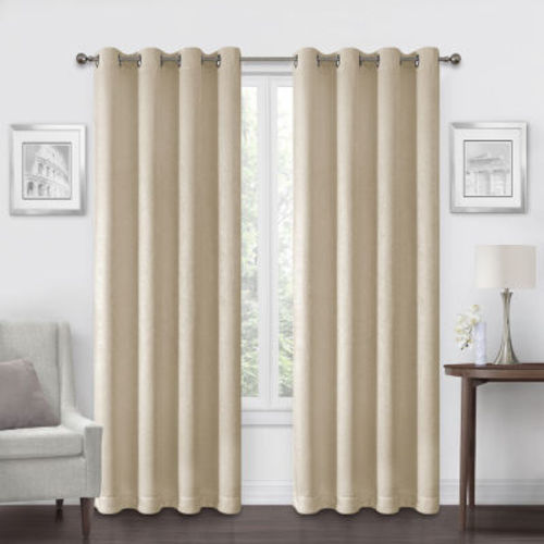 Regal Home Ayden Solid Grommet Top Energy Saving Blackout Single Curtain Panel