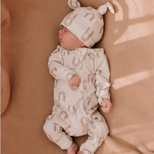 Zip Romper | Western Horse Shoe