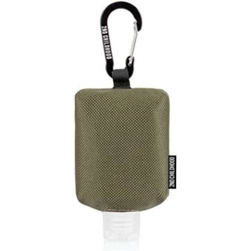 Travel Size Bottle Case, Hand Sanitizer Holder Carrier Bag - Portable Mini Waist Bag for Liquid Storage - Clip On Belt Loop, Backpack and Purse - Includes Empty Flip Cap 2 oz. Reusable Bottle