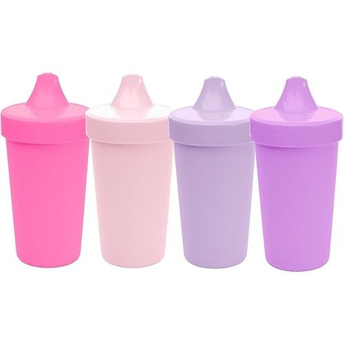 Re-Play Sippy Cups for Toddlers - 10 Oz. Reusable Spill Proof Cups for Kids, Dishwasher/Microwave Safe - Made in USA - Set of 4-3.13" x 6.25" - Princess