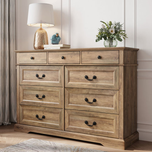 The Twillery Co.® Bridgeport 9 Drawer 53.5'' W Double Dresser & Reviews | Wayfair