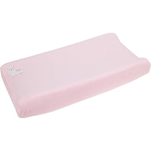 Little Love by NoJo Sweet Llama and Butterflies Pink Super Soft Changing Pad Cover