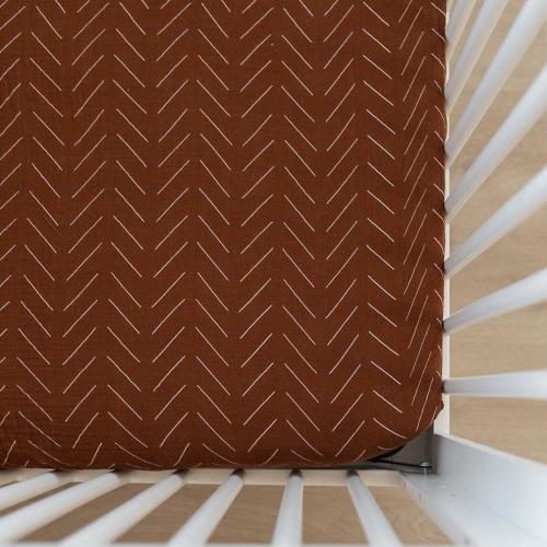 Rust Mudcloth Crib Sheet – Mebie Baby