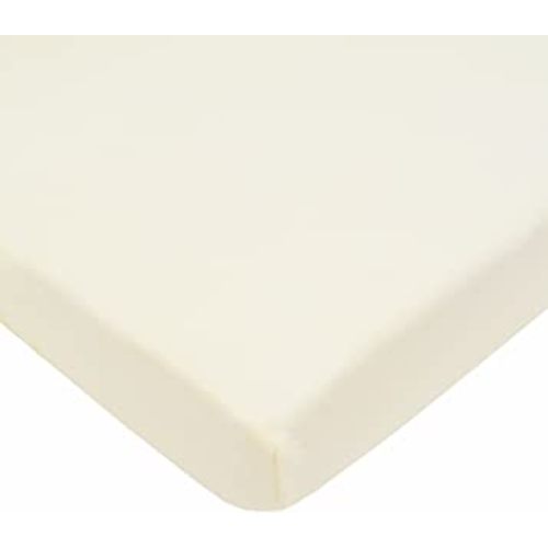 American Baby Company 100% Natural Cotton Fitted Mini Crib Sheet 38" x 24" - Soft & Breathable Small Nesting Portable Crib Sheet, Fits Pack N Play Mattresses, Cream, for Boys & Girls