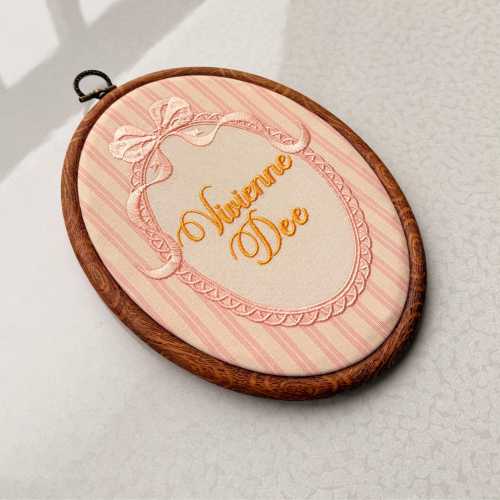 Vintage Baby Announcement Name Sign Personalized Embroidered Heirloom Nursery Decor