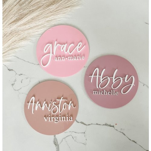3D Acrylic Baby Name Sign, Colored Acrylic Baby Name Sign, Newborn Announcement, Birth Announcement Sign - Etsy