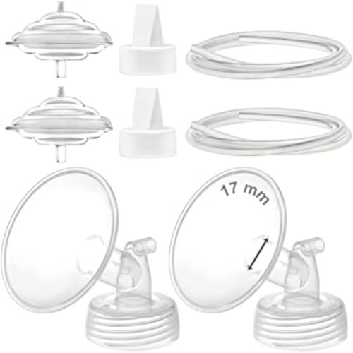 Maymom Pump Parts Compatible with Spectra S2 Spectra S1 Spectra 9 Plus Breastpump, 17mm Flange Valve Tubing Backflow Protector, Not Original Spectra Replacement Pump Parts Spectra S2 Accessories