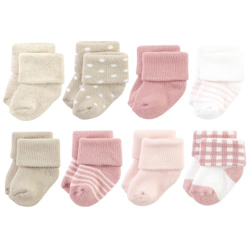 Hudson Baby Baby Girls' Cotton Rich Newborn and Terry Socks