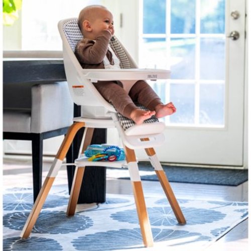 Tru-Bliss 2-in-1 Turn-A-Tot ® High Chair with 360° Swivel- Gingham