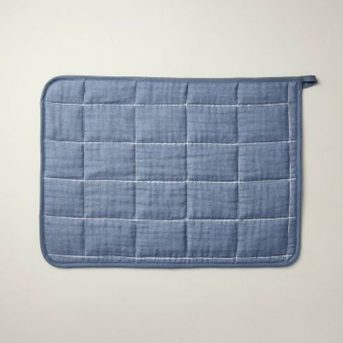 18"x24" Cotton Dish Drying Mat Blue - Hearth & Hand™ with Magnolia
