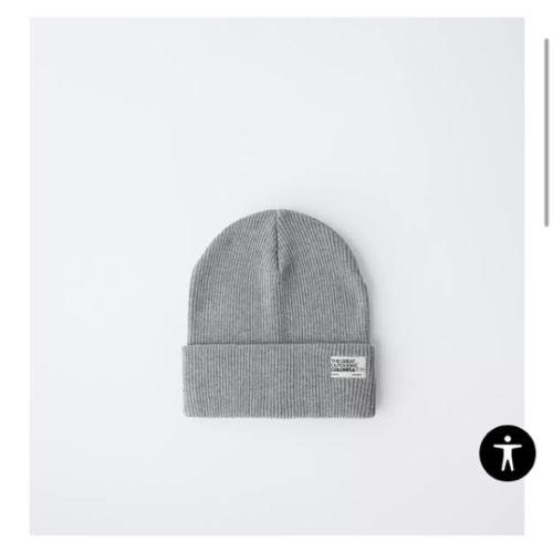RIBBED KNIT HAT WITH LABEL - Gray | ZARA United States