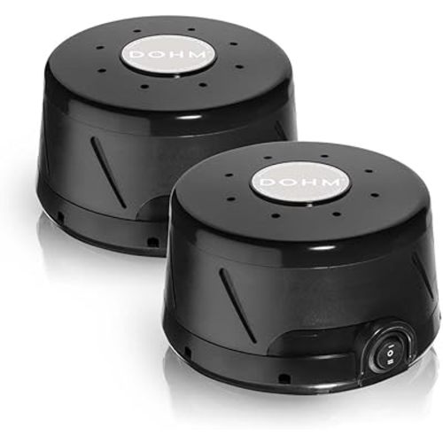 Yogasleep Dohm Classic 2-Pack Black | The Original White Noise Machine | Soothing Natural Sound from a Real Fan | Noise Cancelling | Sleep Therapy, Office Privacy, Travel