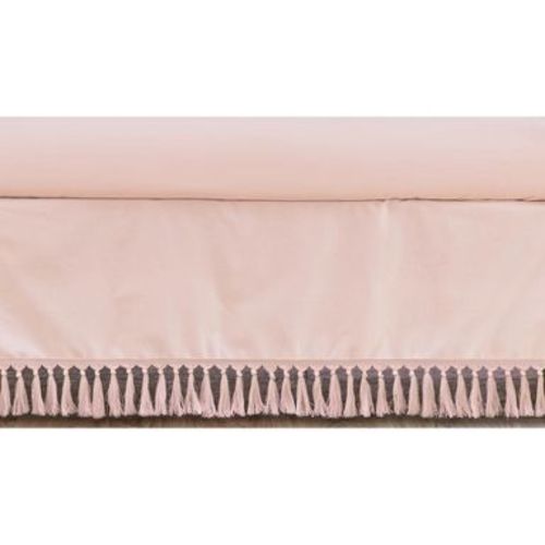 Sweet Jojo Designs Girl Baby Crib Bed Skirt Bohemian Collection Solid Blush Pink