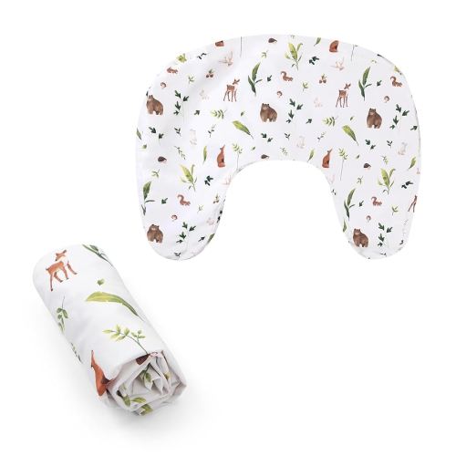 Boppy Nursing Pillow Cover, Neutral Plants and Animals, Single Cover, Easy-On Slipcover with Extra Soft 100% Polyester Microfiber Fabric for The Redesigned Nursing Pillow