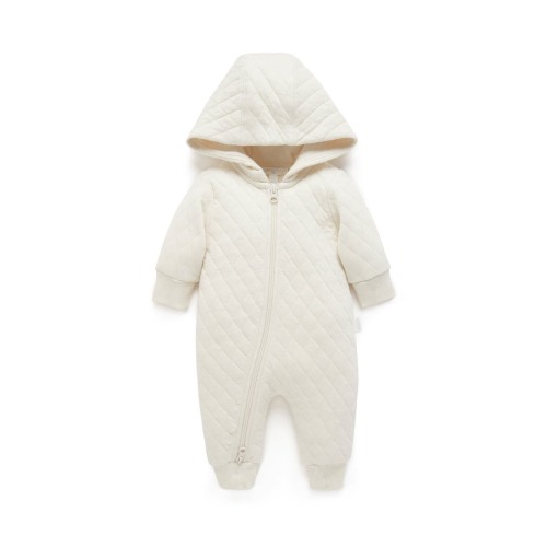 Quilted Hooded Coverall Onsie