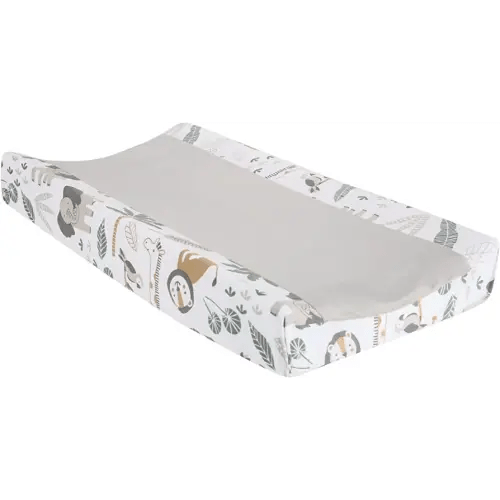 Lambs & Ivy Jungle Friends Soft, Warm & Cozy Safari Changing Pad Cover - Gray