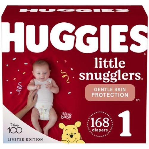 Huggies Little Snugglers Baby Diapers, Mega Colossal Pack, Sizes: N-6 | 168-84 Count