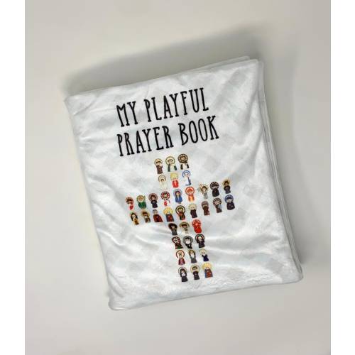 My playful prayer book for kids. Catholic baptism git. Catholic baby gift. Super Soft prayer book for kids. Hail Mary, Our Father, Angel