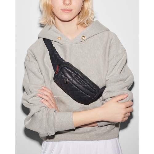 MZ Wallace Quilted Black Metro Belt Bag